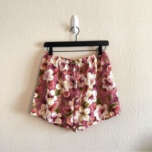 Vintage Gold Label Victorias Secret Floral Hawaiian Pink Colorful Shorts